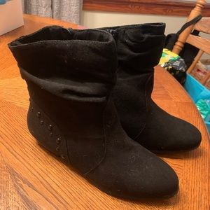 Black ankle booties